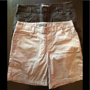 DKNY Shorts 2 Pairs Black and Grey Adjustable